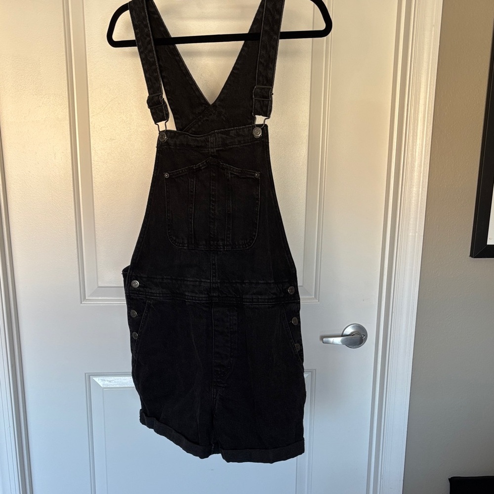Old Navy Black Denim Overalls
